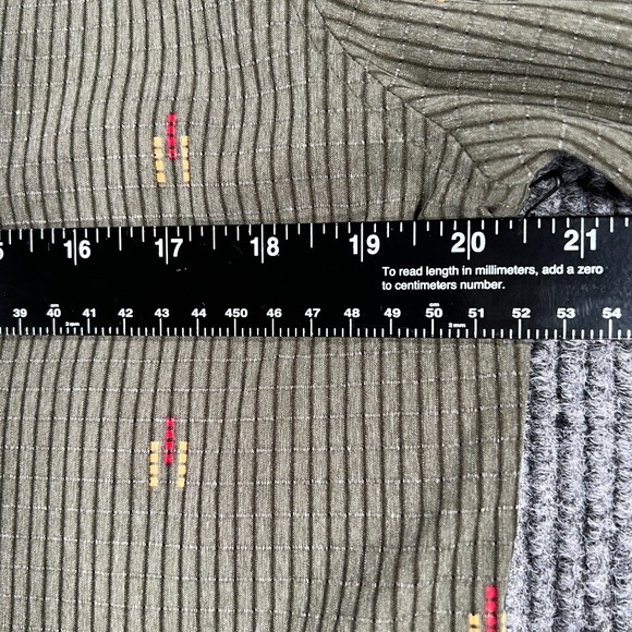 Roark Shirt Mens Medium Green Striped Geometric Short Sleeve Button Up Casual - Picture 9 of 12